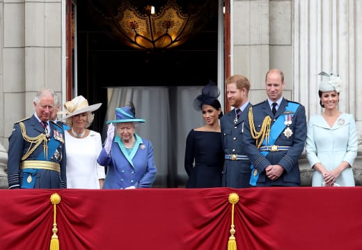 Charles, Elizabeth, Meghan