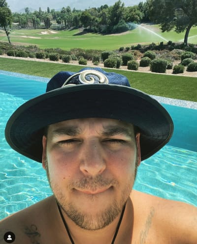 Rob Kardashian In a Pool
