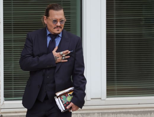 Johnny Depp Outside the Courthouse