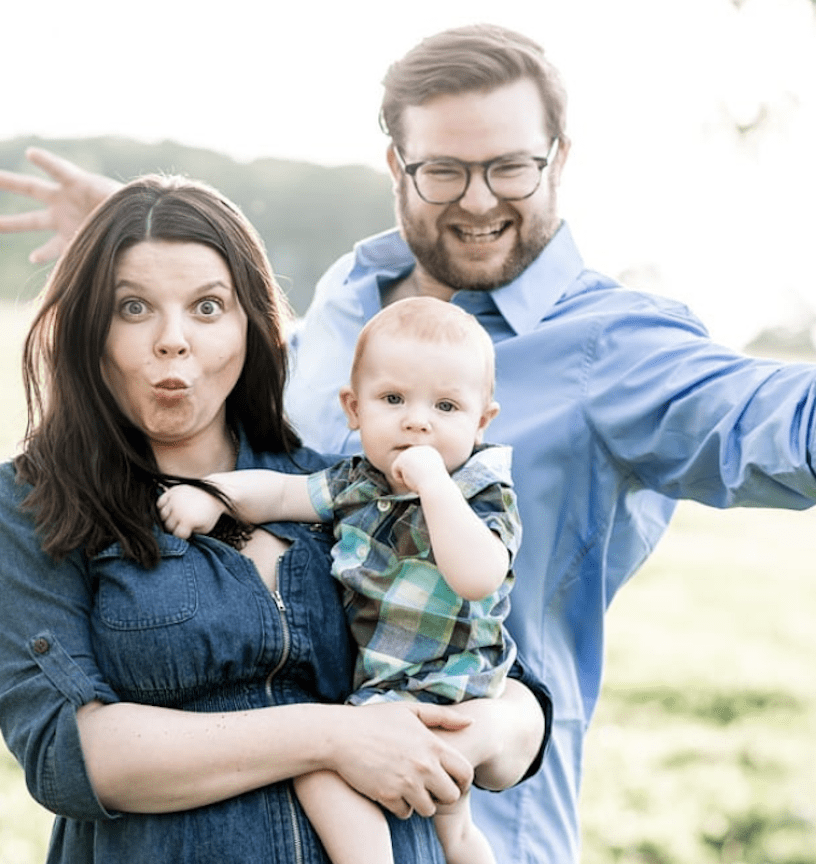 Amy Duggar and Son and Hubby