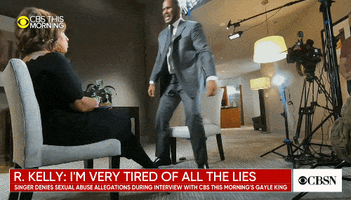 R. Kelly Stands and Yells at Gayle King