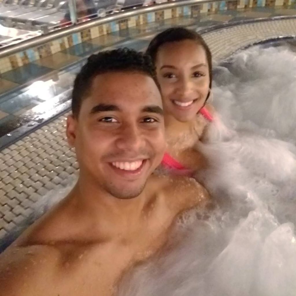 Chantel and Pedro in a Hot Tub