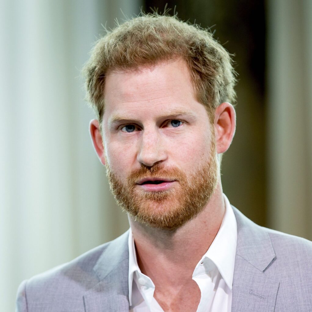 Prince Harry in Grey Suit