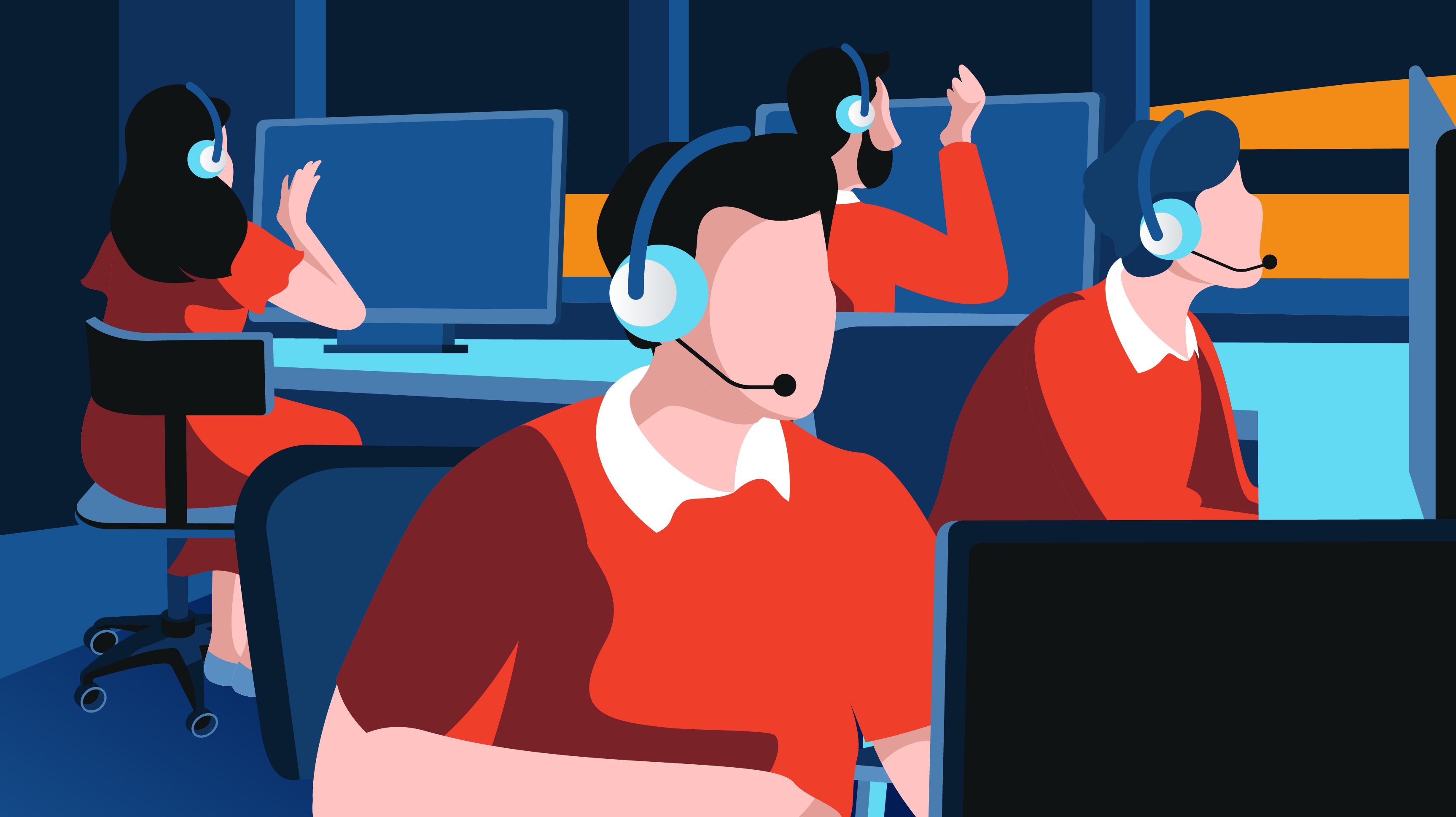 Concept illustration depicting technical support