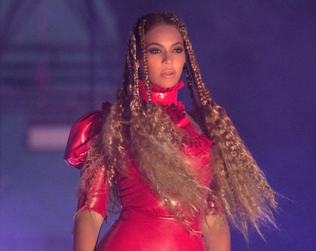 Beyonce in Red Outfit