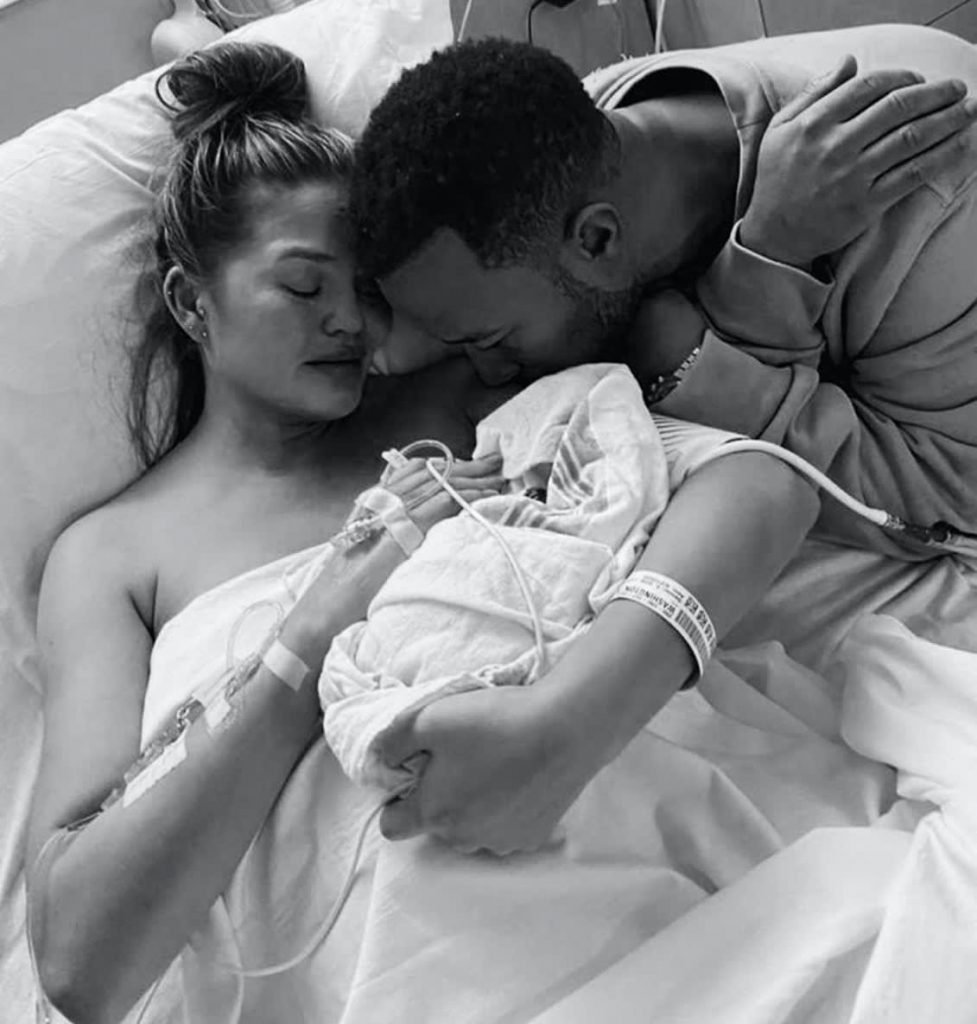 Chrissy Teigen and John Legend in Mourning
