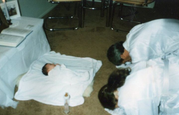 I agreed to an arranged marriage with a stranger and it turned my life upside down The author’s parents holding an “Eight Day Ceremony” for her younger sister, during which she was dedicated to God.