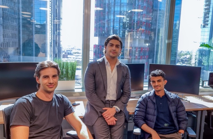 Avarni founders Misha Cajic, Tony Yammine and Anuj Paudel