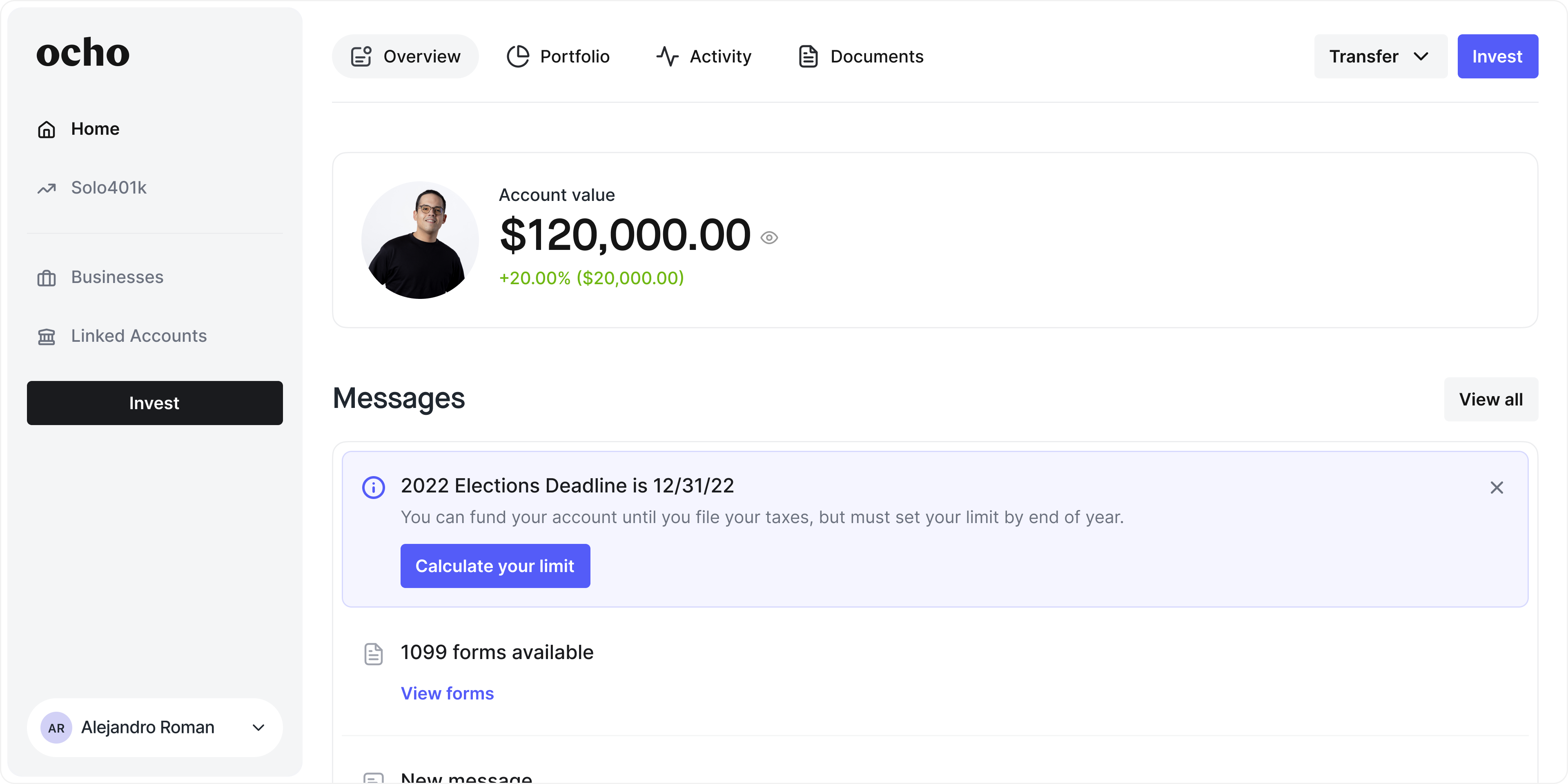 ocho-interface-fintech
