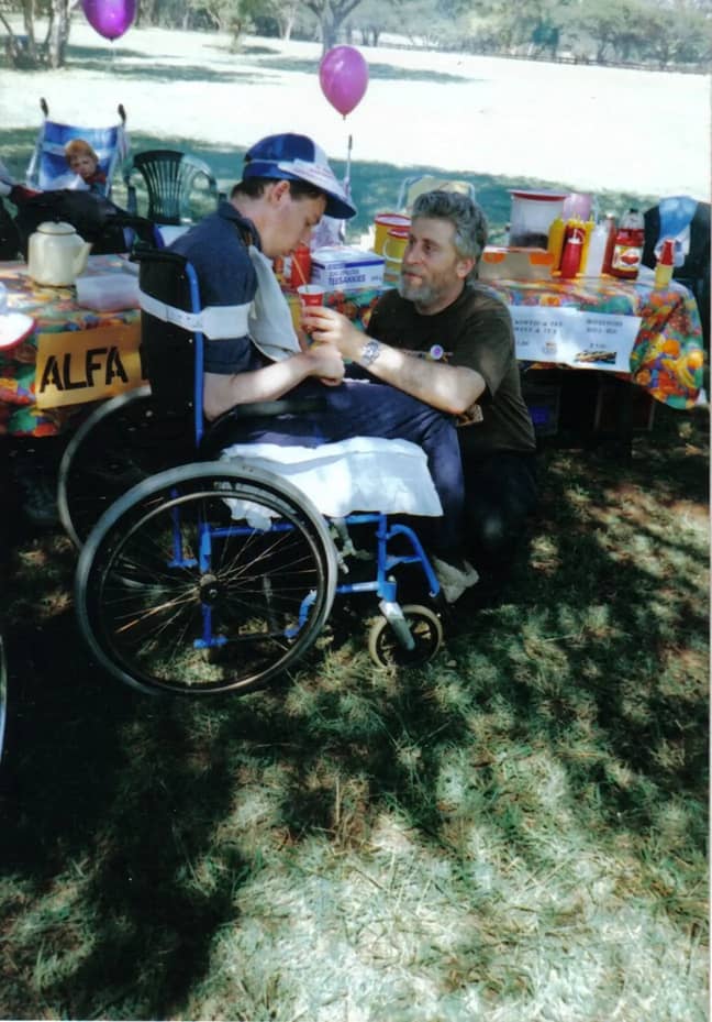 Martin and his dad Rodney. Credit: Supplied