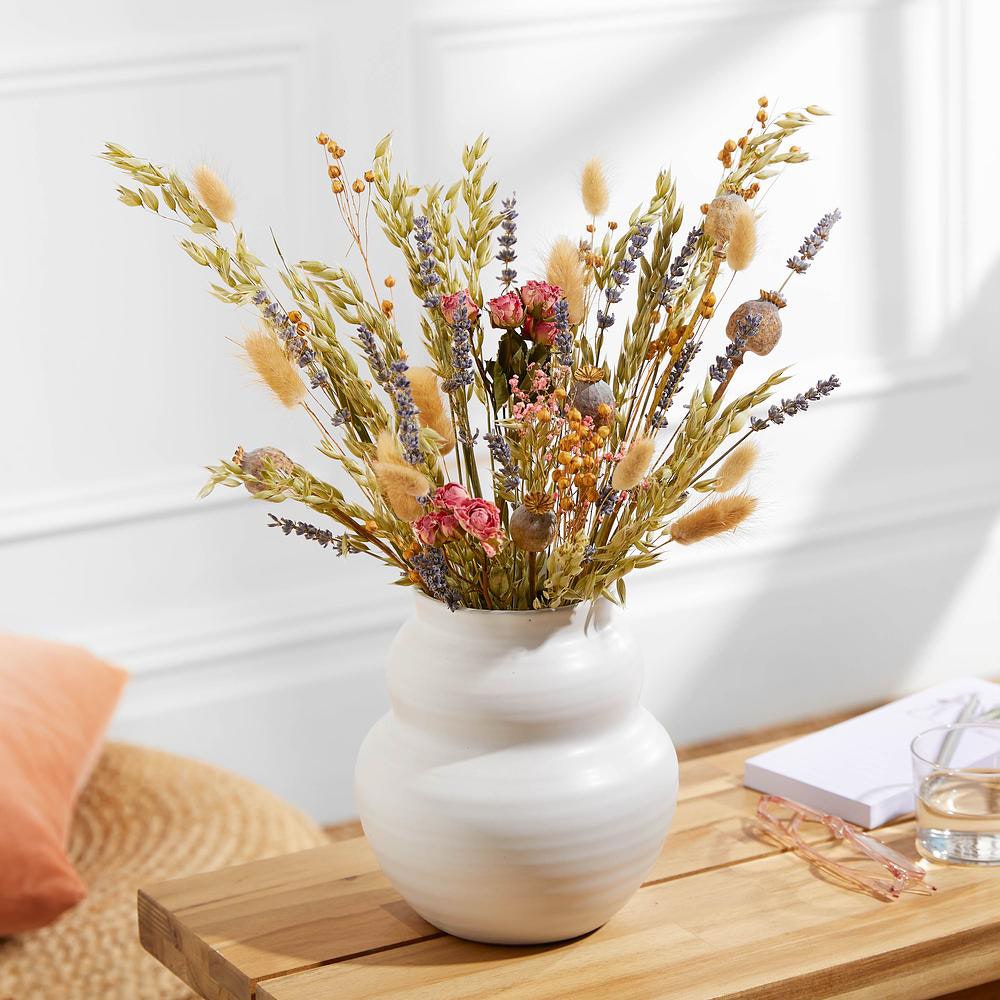 Bouquet of wild flowers in a vase