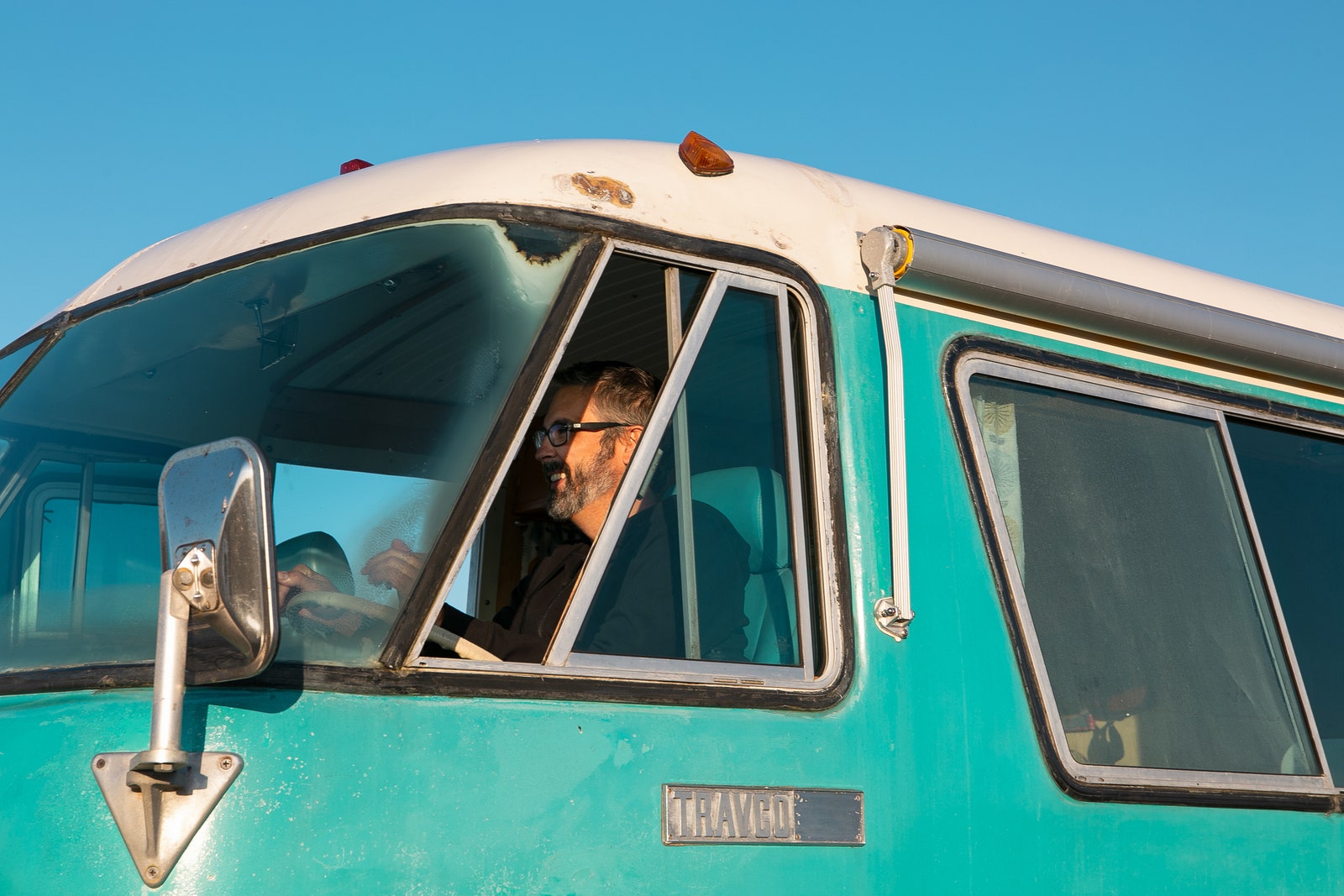 Scott Gilbertson driving an RV