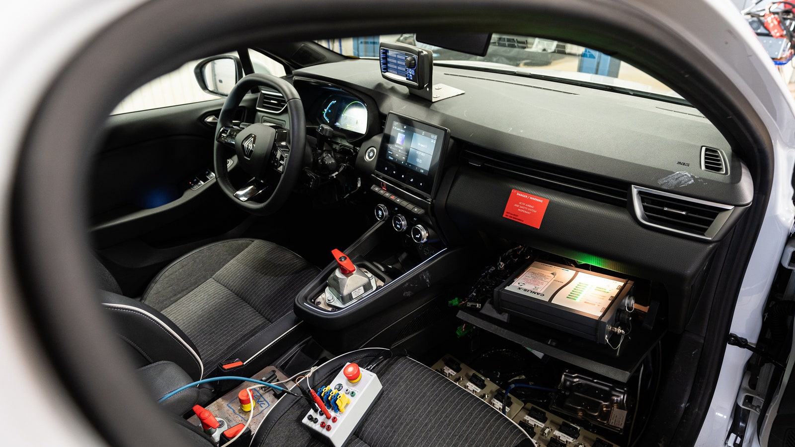 Interior view of the Renault 5 Prototype car