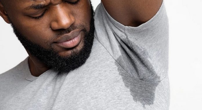 Man with sweaty and smally armpit Man with sweaty and smally armpit