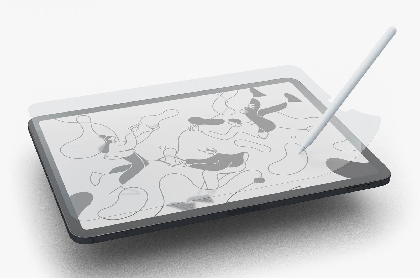 Paperlike screen cover on iPad