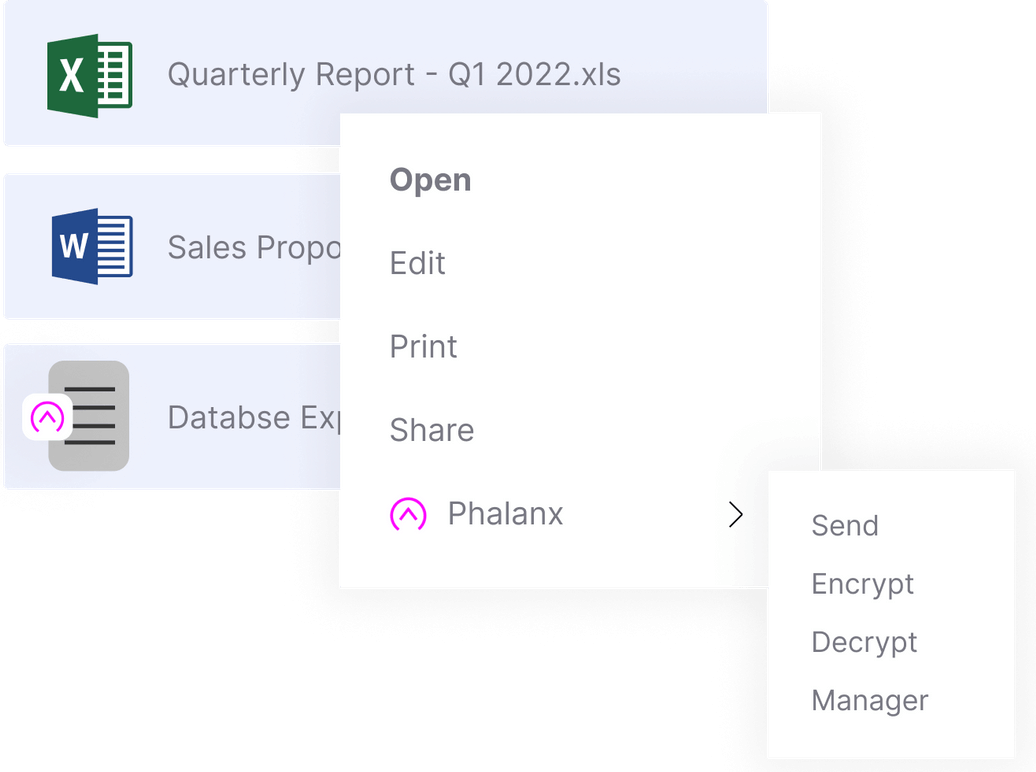 Encrypting and decrypting files with Phalanx