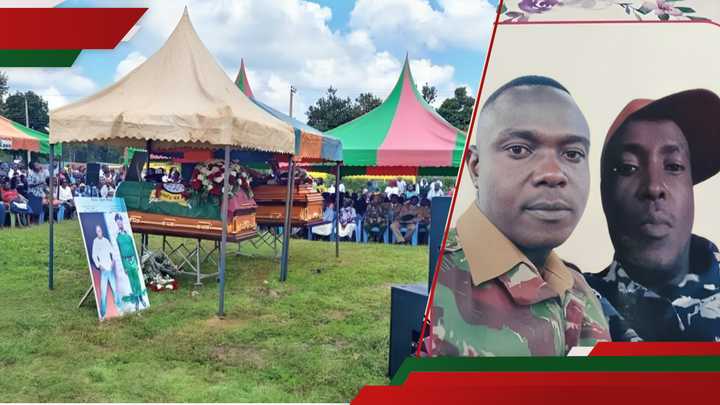 Embu brothers killed in tragic accident buried at their home in Runyenjes. Embu brothers killed in tragic accident buried at their home in Runyenjes.