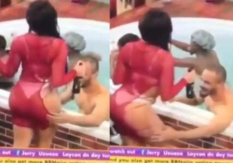 Nengi Splashes Water On Ozo After He Attempted To Touch Her