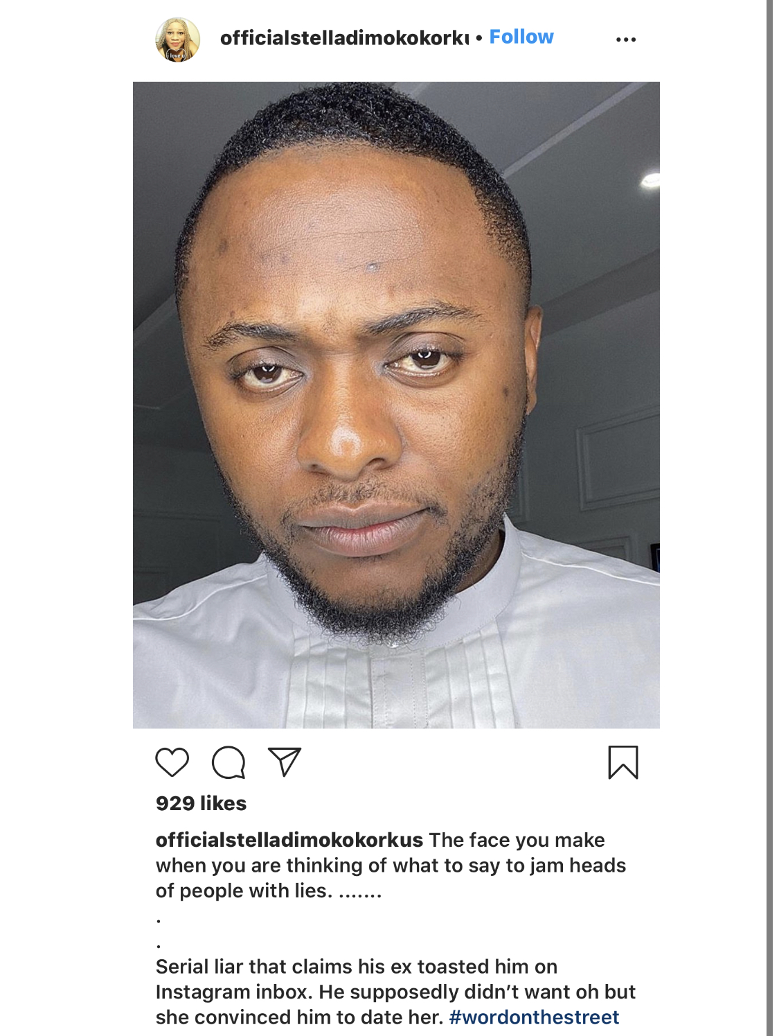 The blogger’s follow-up post