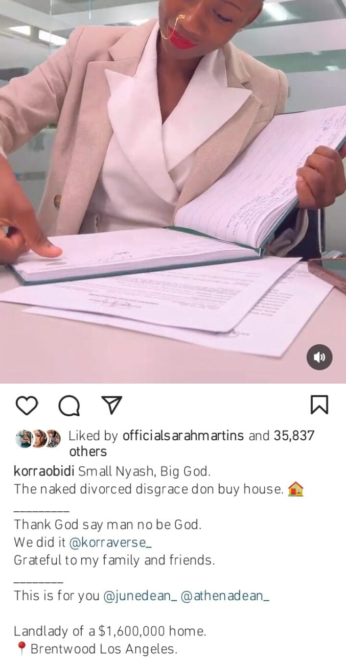 Korra Obidi new house