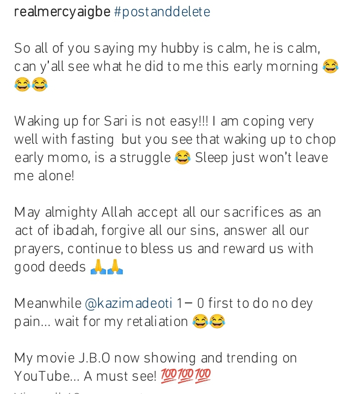 Mercy Aigbe laments the struggle of being the wife of a Muslim