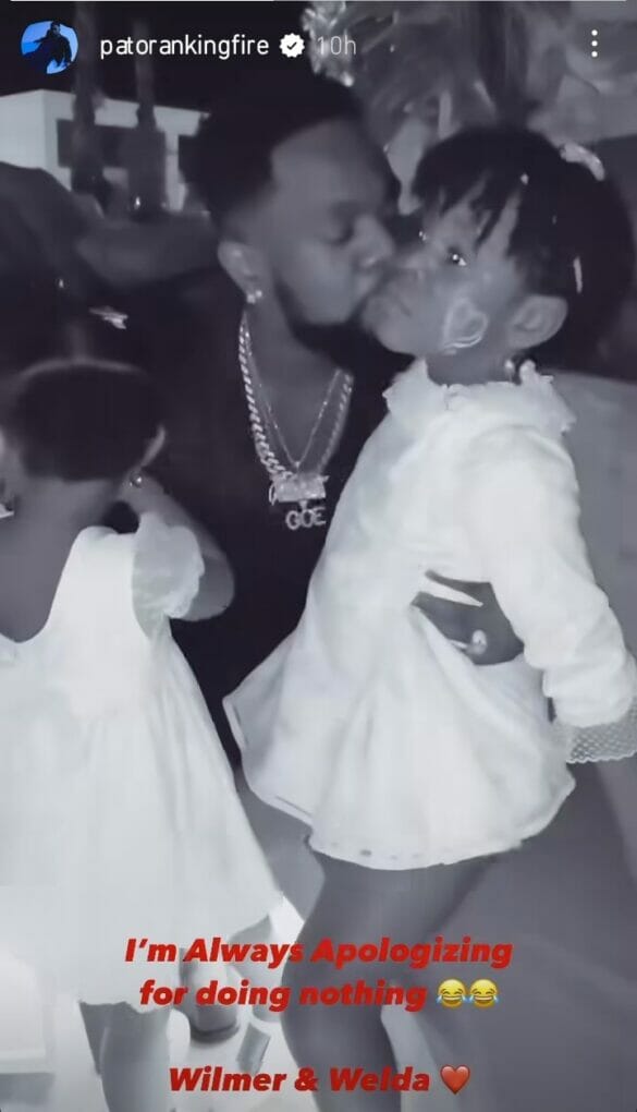 Patoranking apologises to his daughter