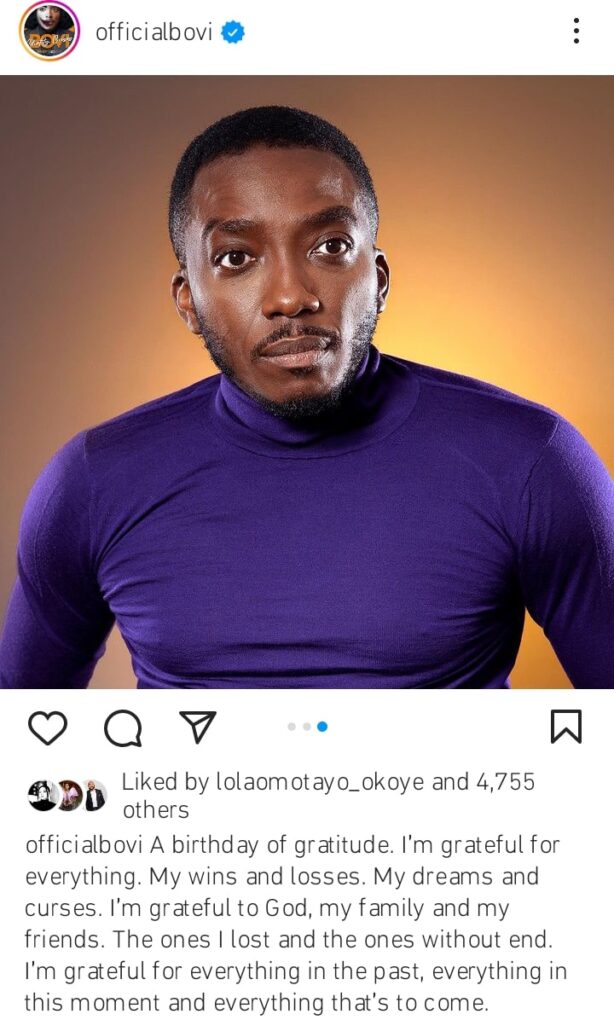"I am grateful for my wins and losses, dreams and curses" Comedian Bovi marks birthday with gratitude - Ghanamma.com