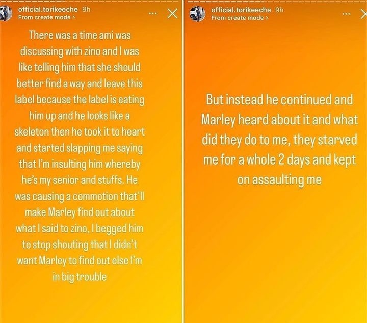 Tori Keeche recounts ordeal with Naira Marley