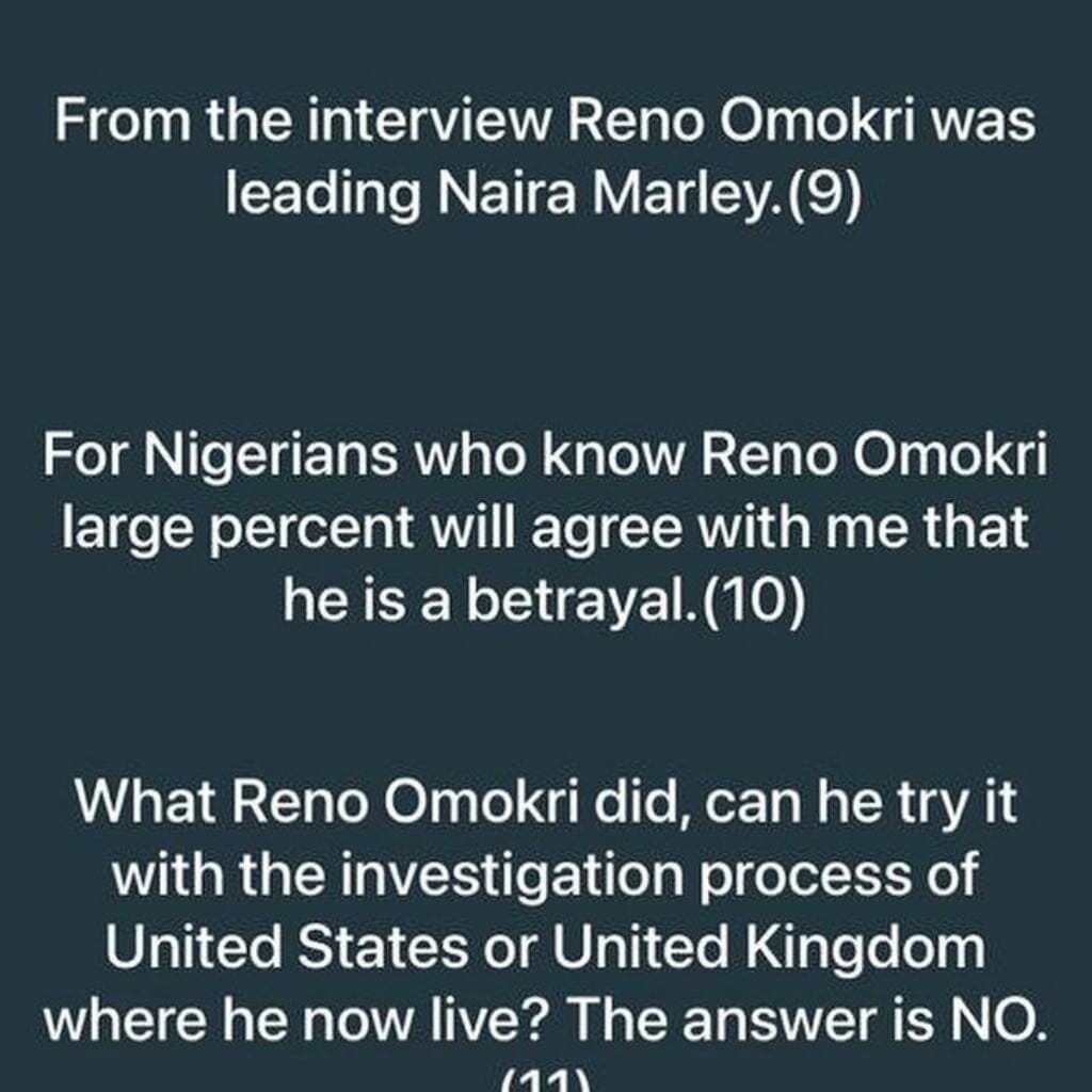 Tonto Dikeh questions Reno Omokri
