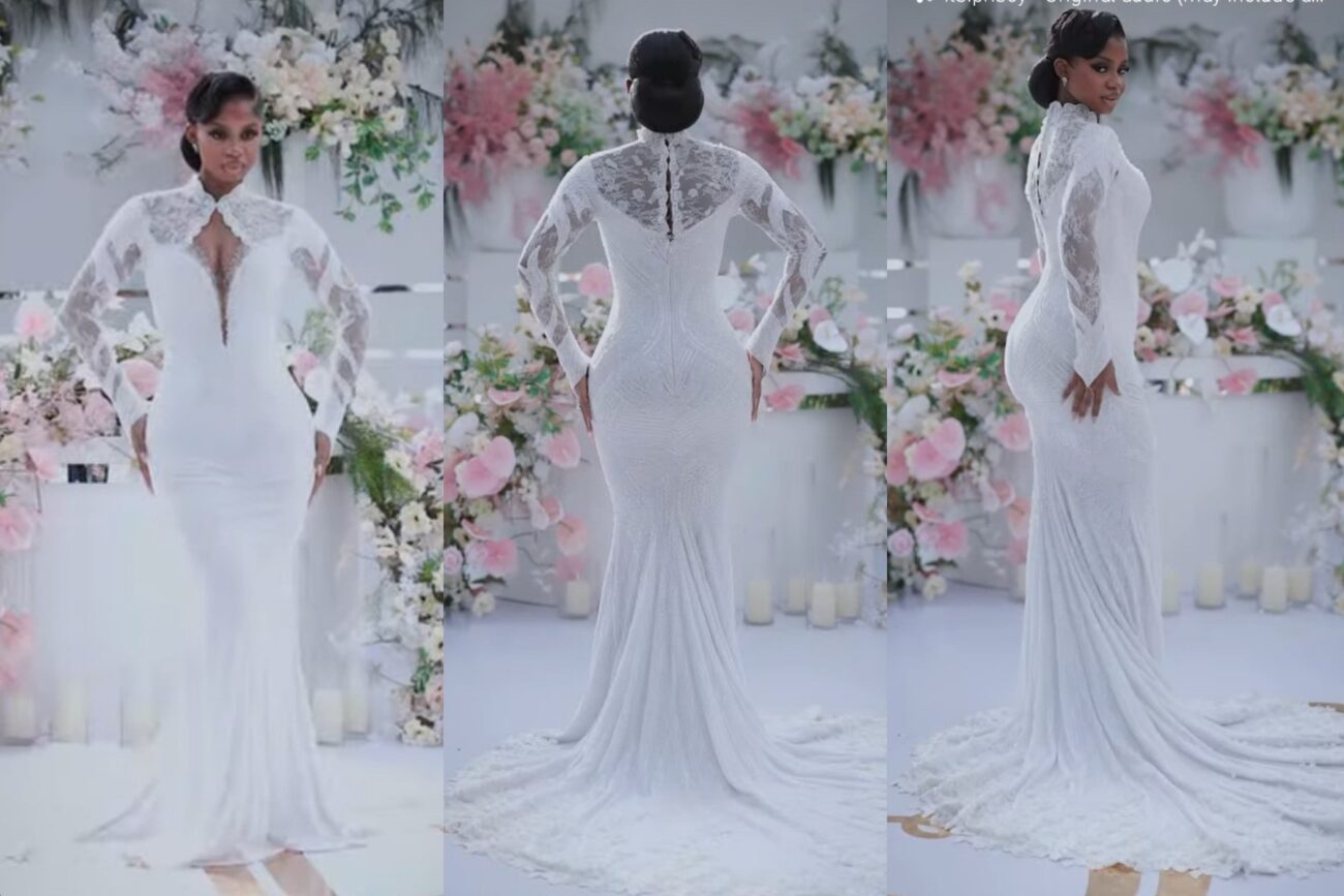 Priscilla Ojo and Juma Jux white wedding