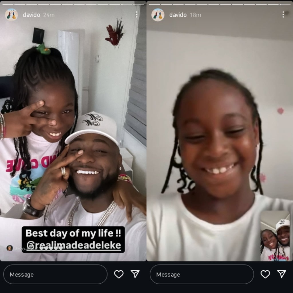 Davido reunites with Imade