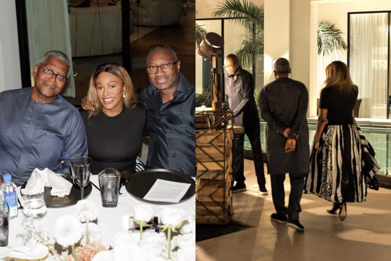DJ Cuppy takes dinner with father and Aliko Dangote