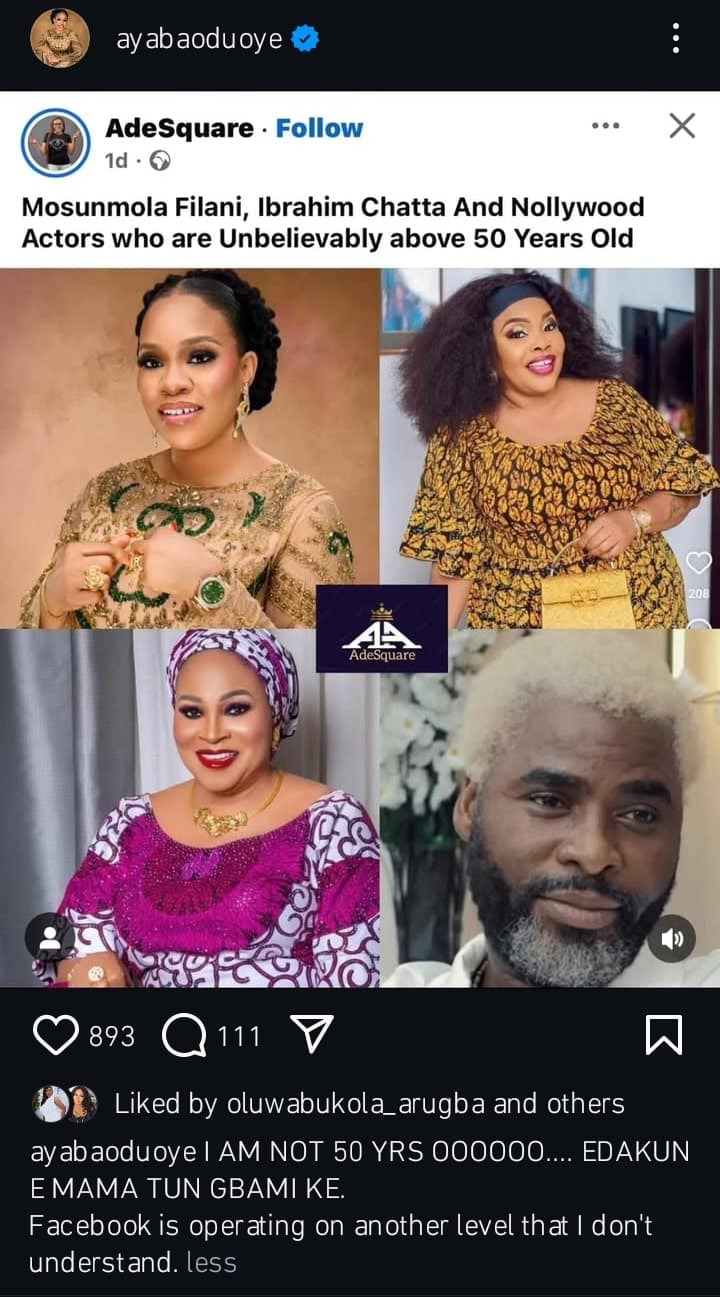 Mosun Filani shuts down Facebook reports of being in her 50s