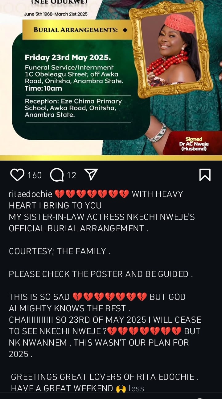 Nkechi Nweje funeral arrangements