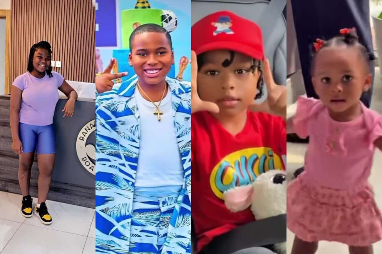 Olakunle Churchill celebrates his four children on Children's Day