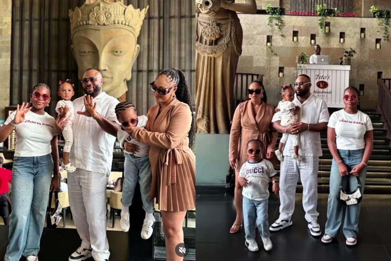 Olakunle Churchill celebrates his four children on Children's Day