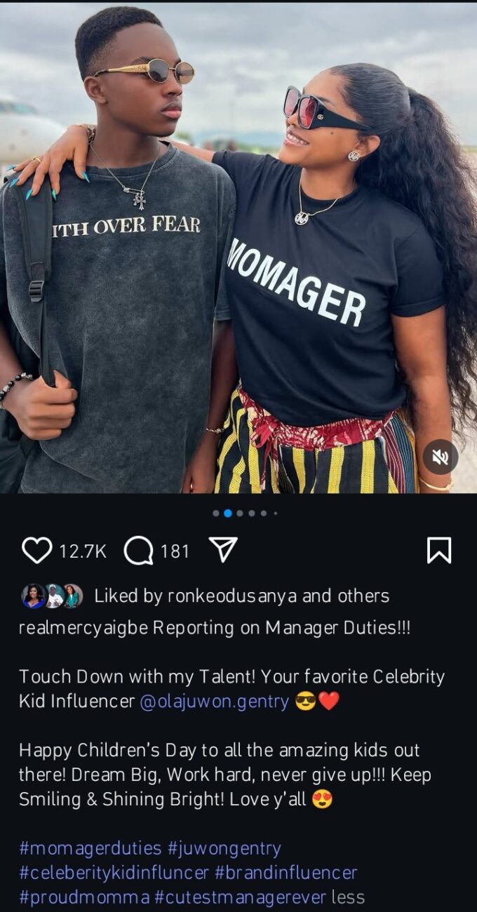 Mercy Aigbe reports for manager duties