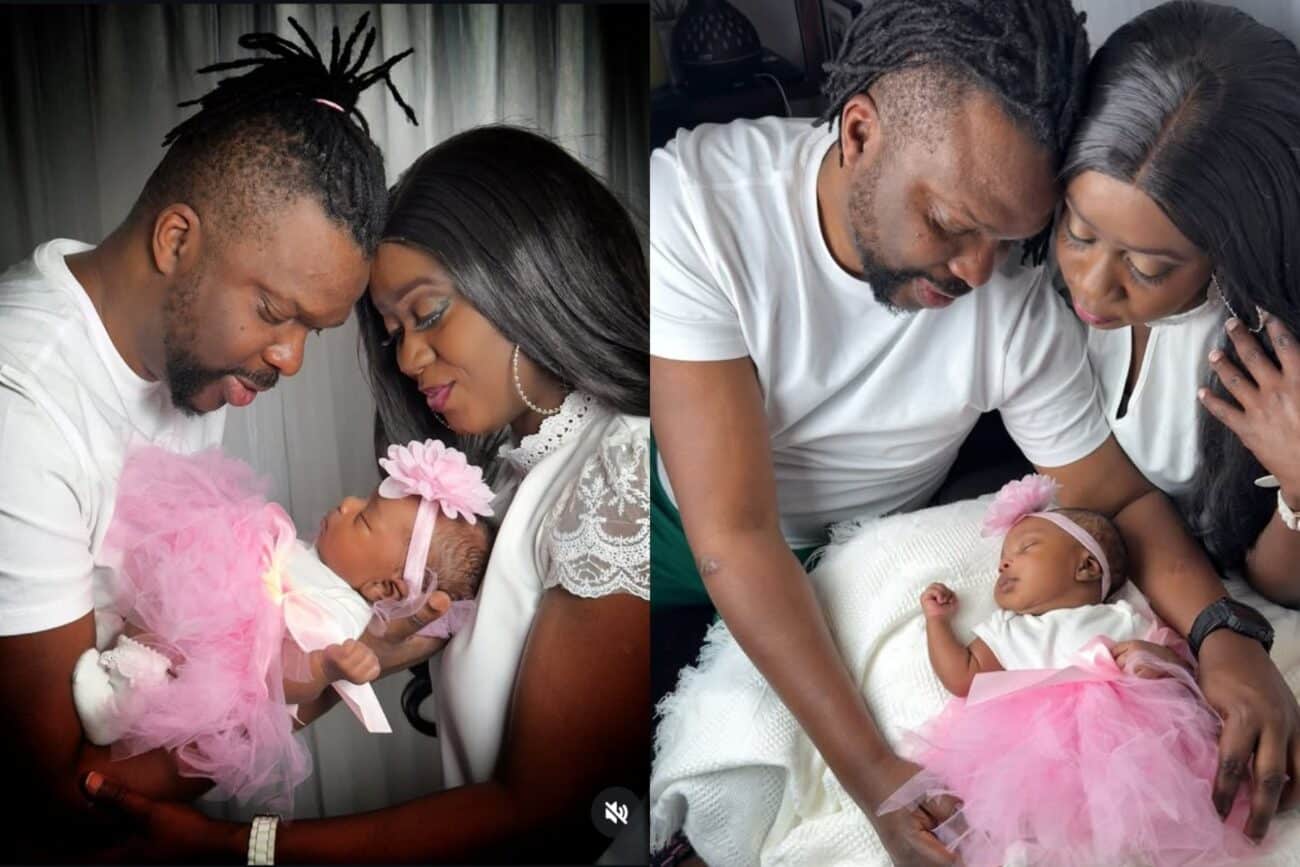 Nikki Laoye and Soul Snatcha unveil daughter's face