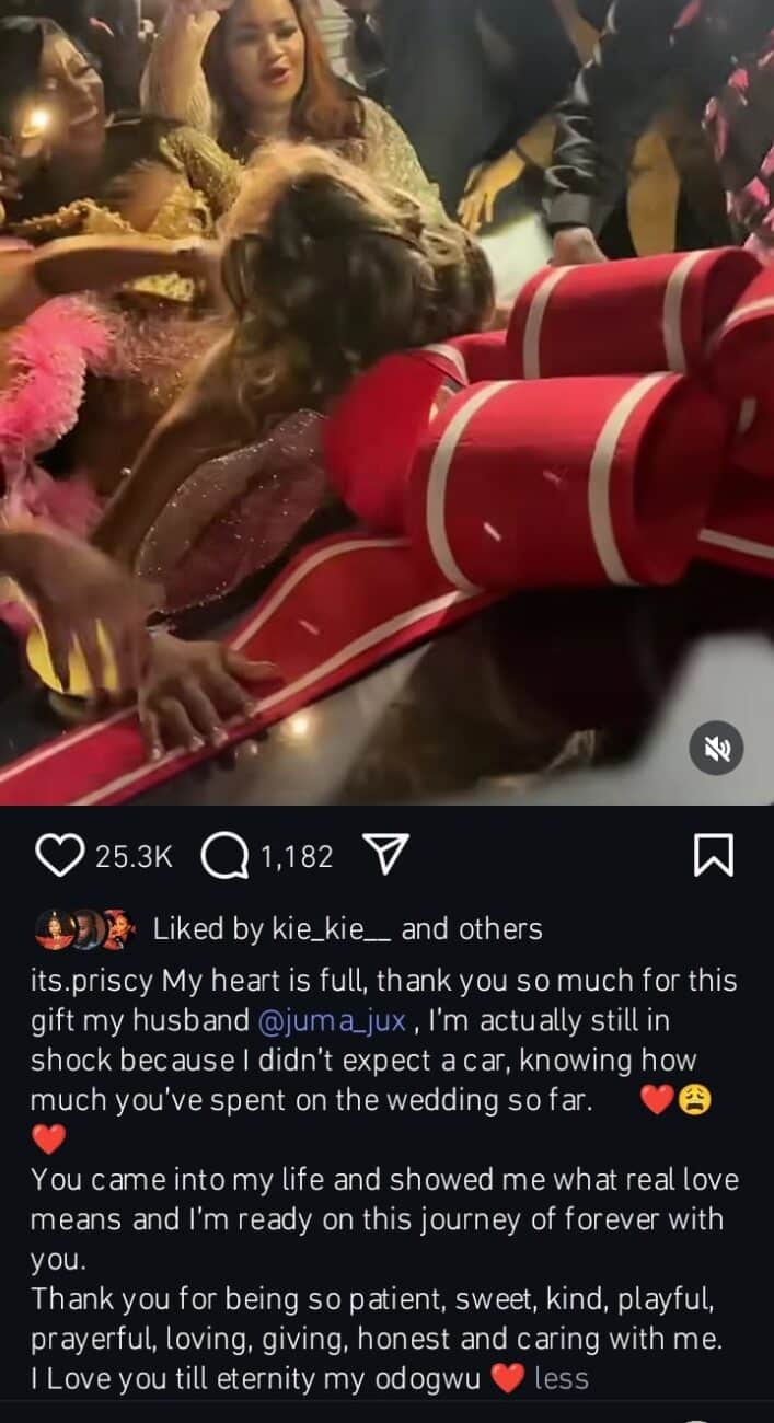Priscilla Ojo appreciates husband over Range Rover gift