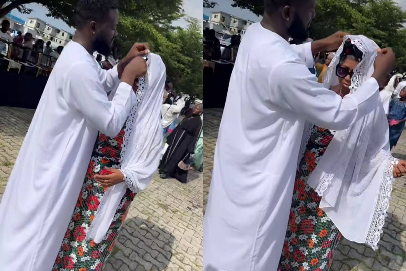Abdulmalik Bashiru shares video of him styling Adewunmi Fatai