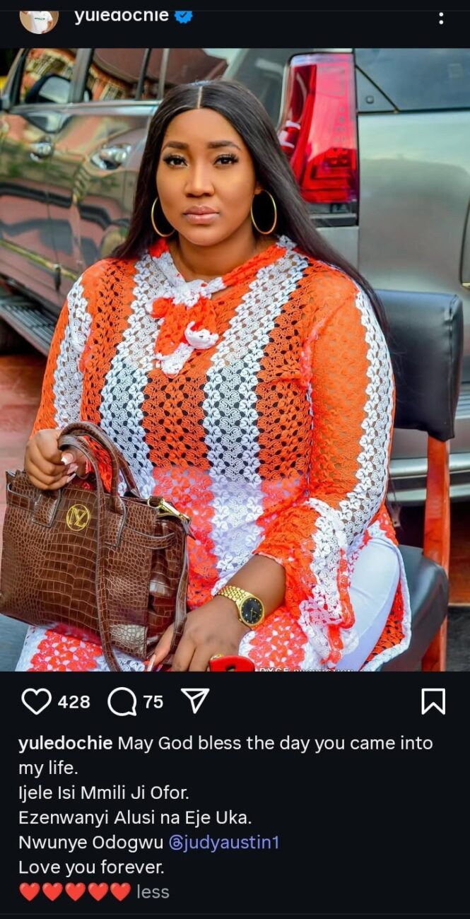 Yul Edochie praises Judy Austin