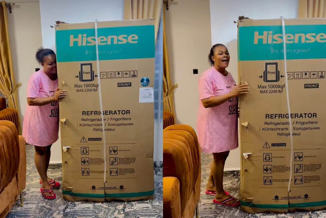 Ruby Ojiakor receives refrigerator