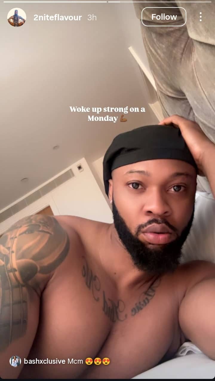 Flavour shows off how he wakes up