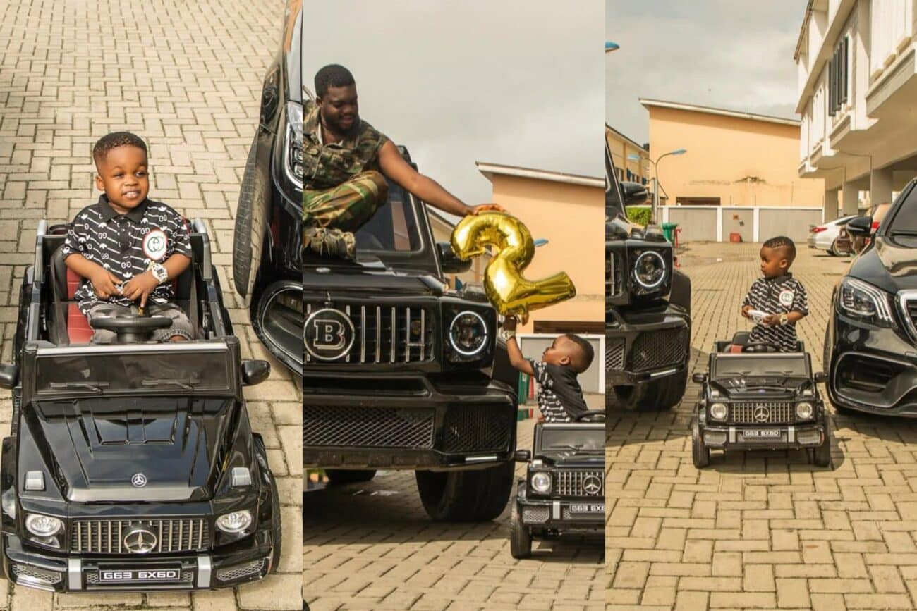 Cute Abiola celebrates son's 2nd birthday