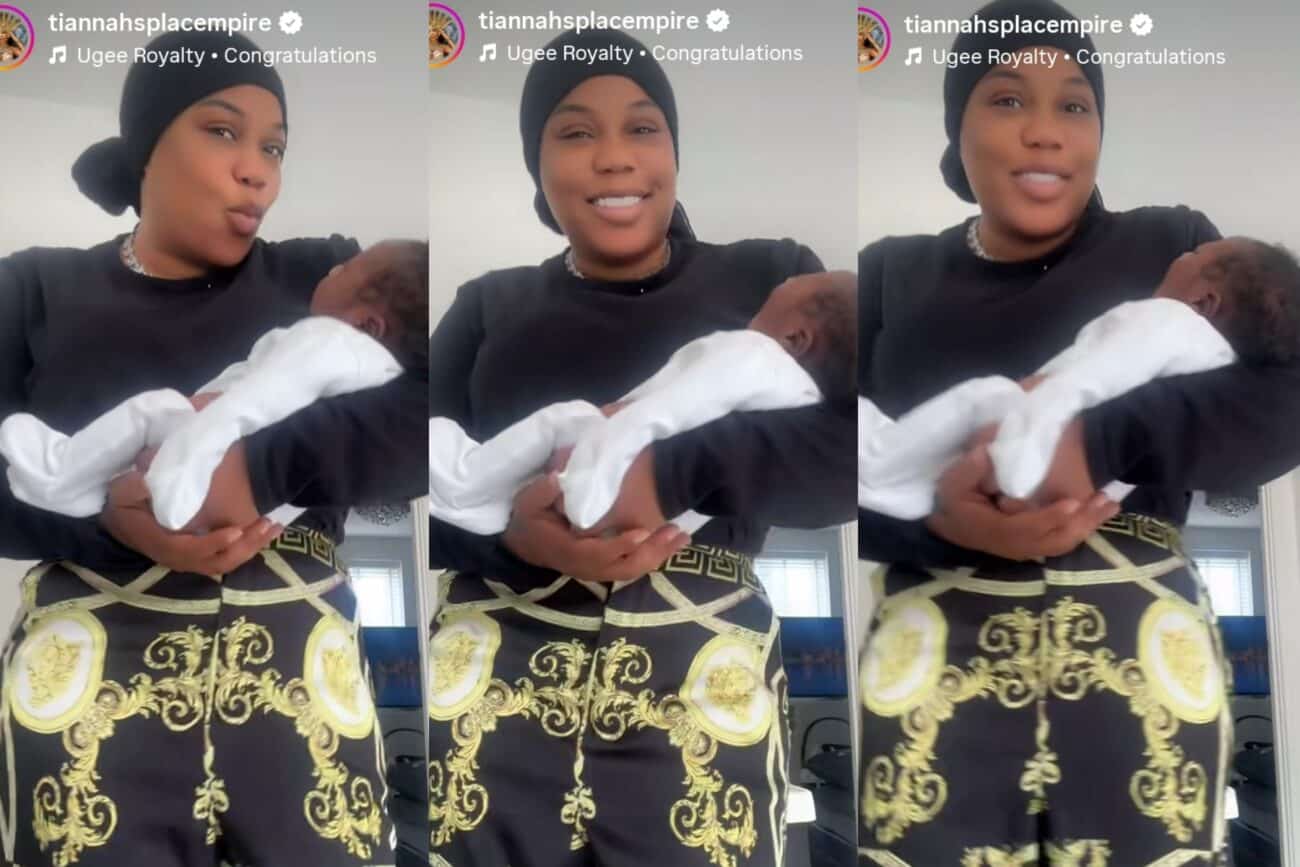 Toyin Lawani shares video of her and newborn