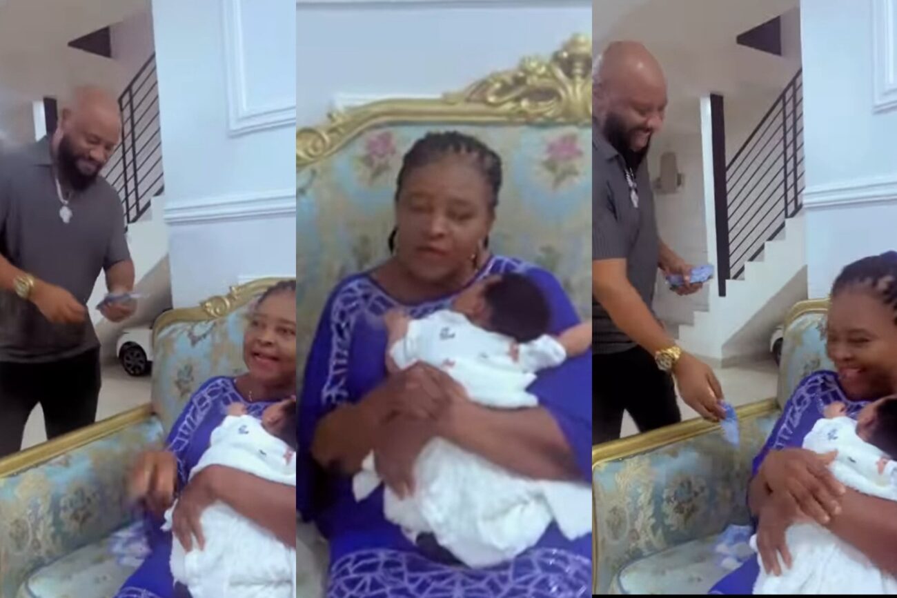 Yul Edochie shares video of Judy Austin mother praying for their daughter