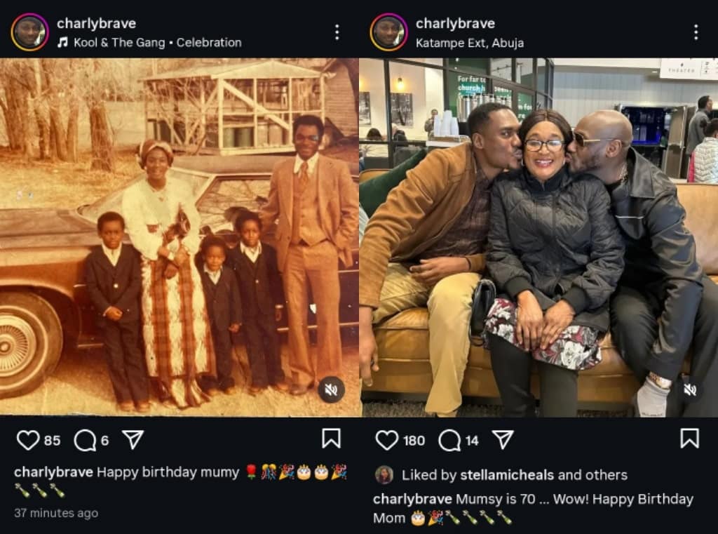 Throwback photos of 2face's mother as she turns 70