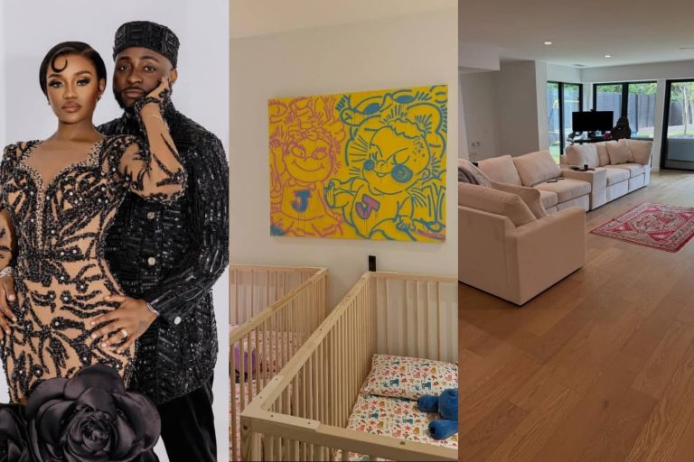 Davido gives fans a glimpse into his twins’ playroom and his mansion (Photos)
