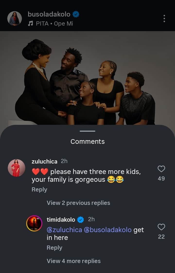 Timi Dakolo reacts as fan tells him to have three kids