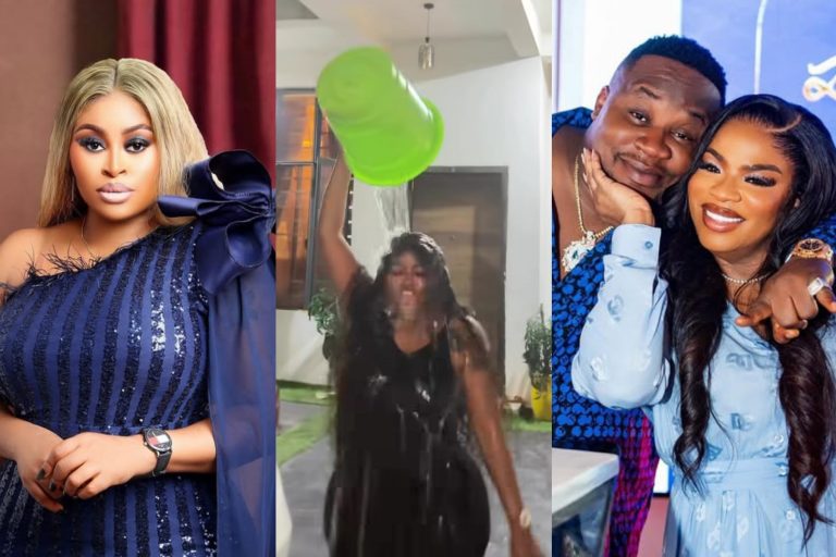 Actress Sarah Martins loses her cool as Cubana Chief Priest’s wife blesses her with N1 million